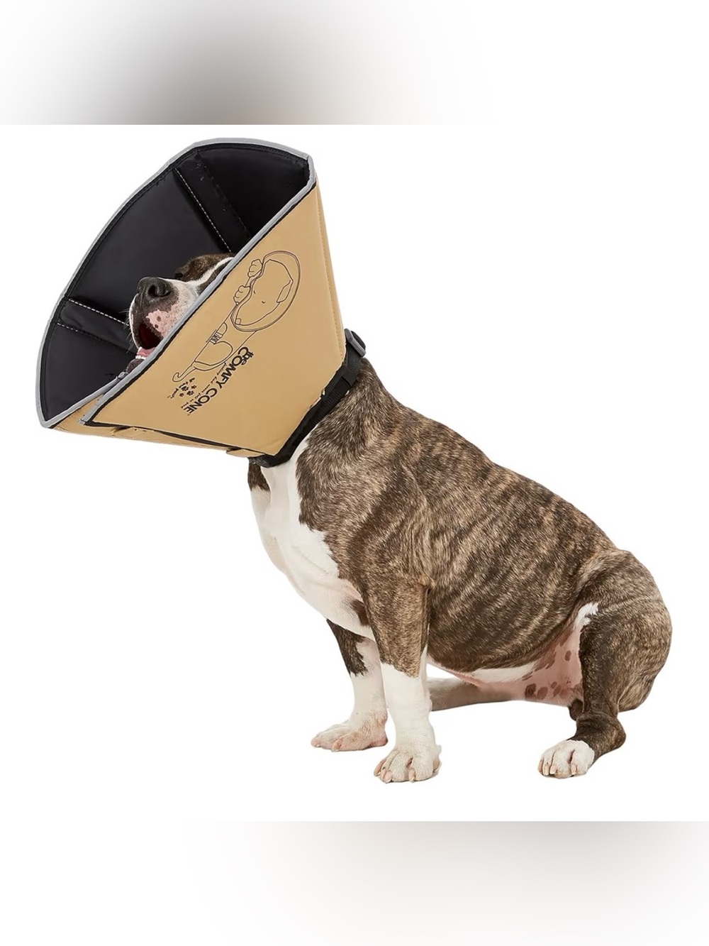 NWT All Four Paws Comfy Cone Pet Cone for Dogs, Cats, Medium, Tan